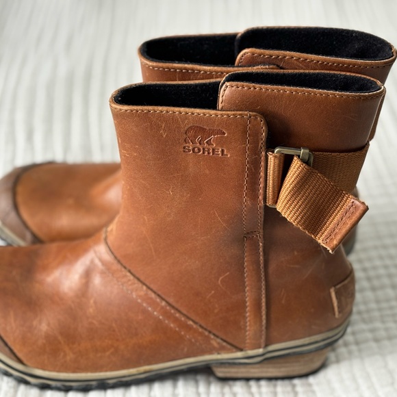 Sorel oiled leather pull-on Slimboot Women’s size 7 - Picture 3 of 5